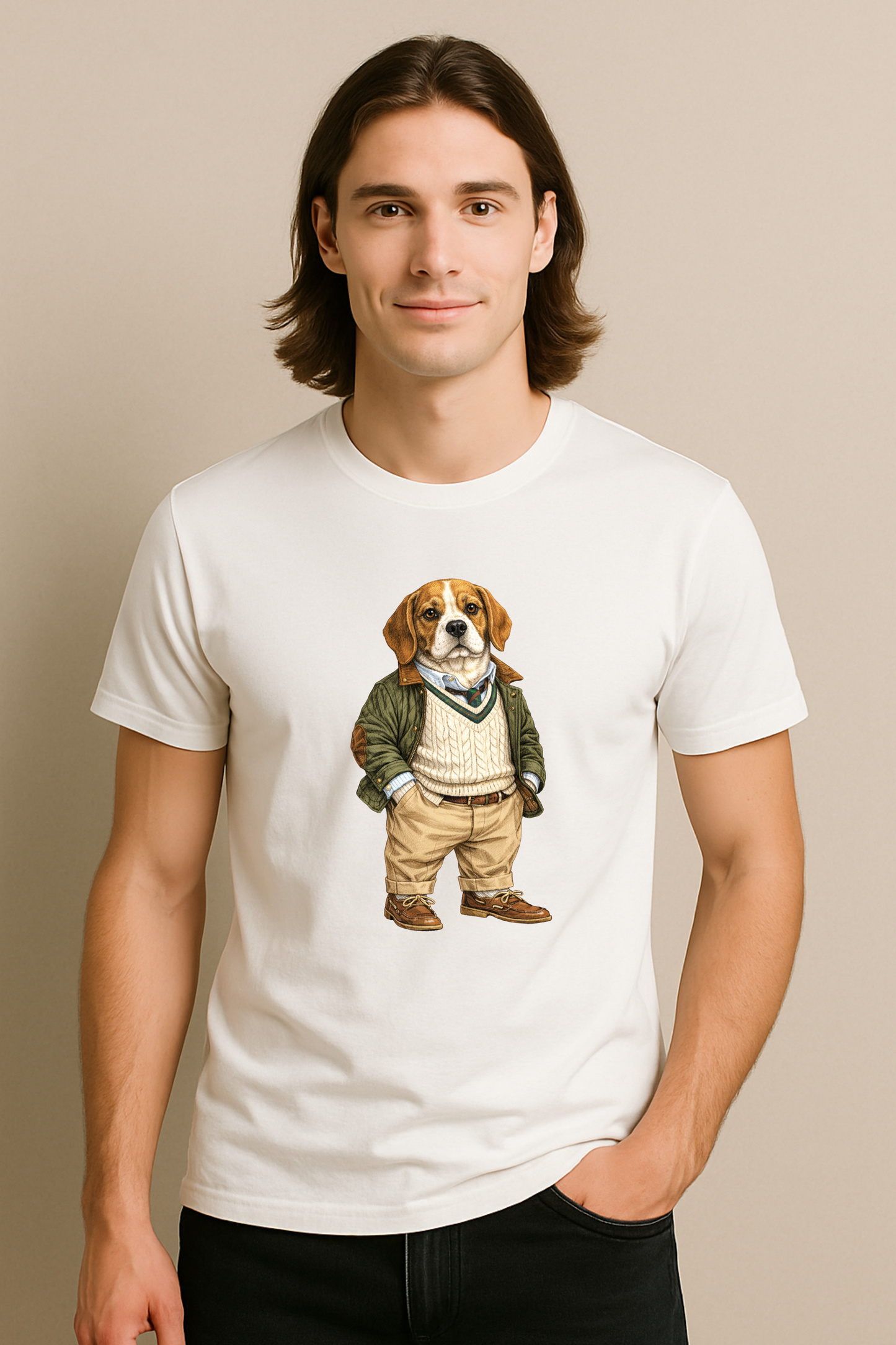 Preppy Beagle Men’s Tee Shirt