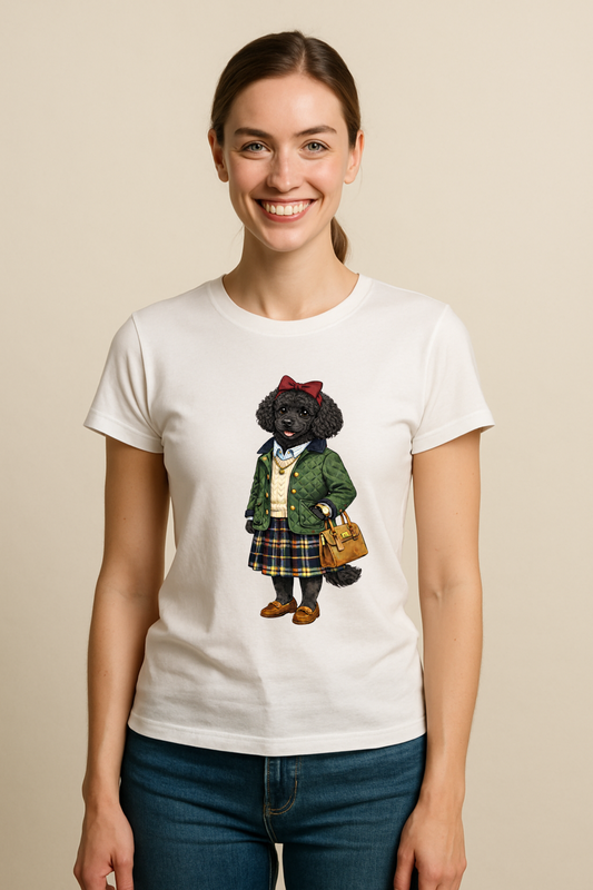 Preppy Black Labrador Retriever Women’s Tee Shirt