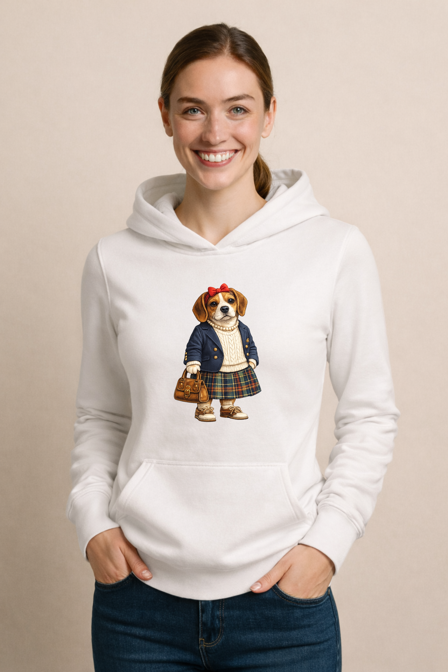 Preppy Beagle Women’s Hoodie