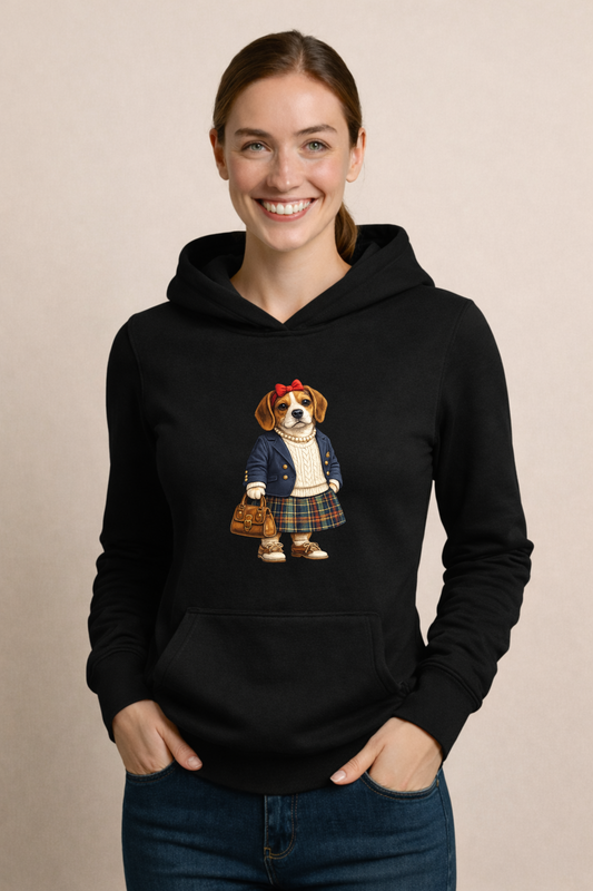 Preppy Beagle Women’s Hoodie