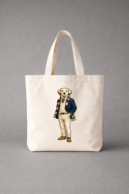 Preppy Labrador Retriever Tote Bag