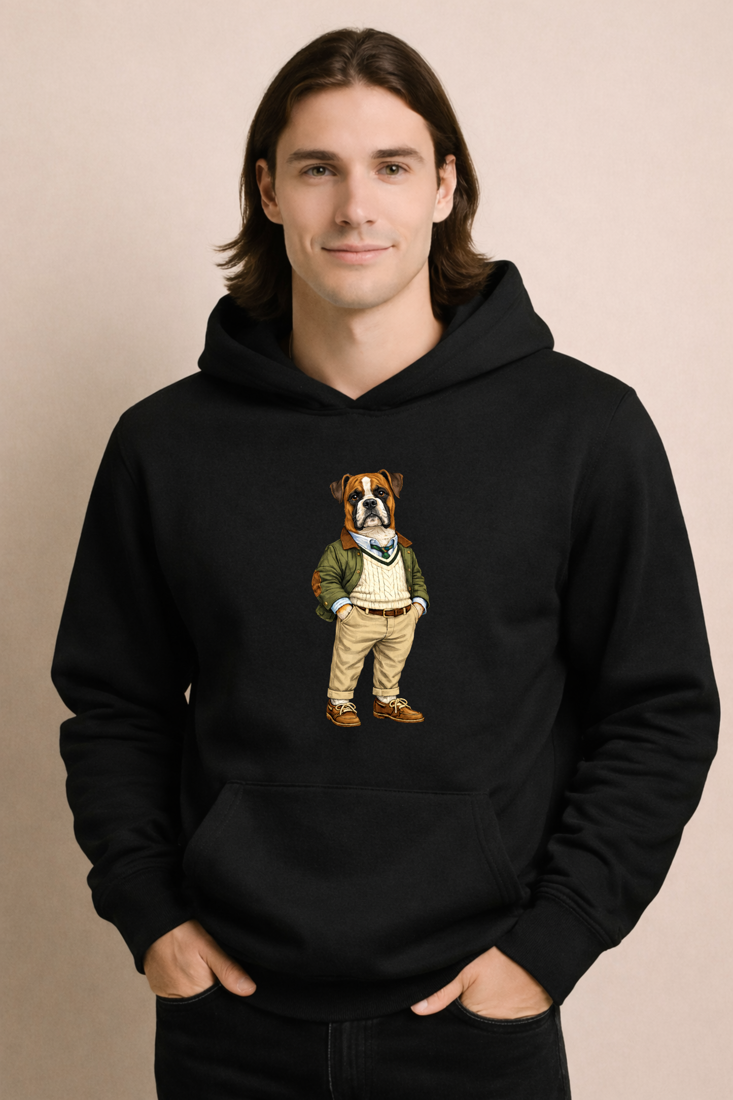 Preppy Boxer Men’s Hoodie