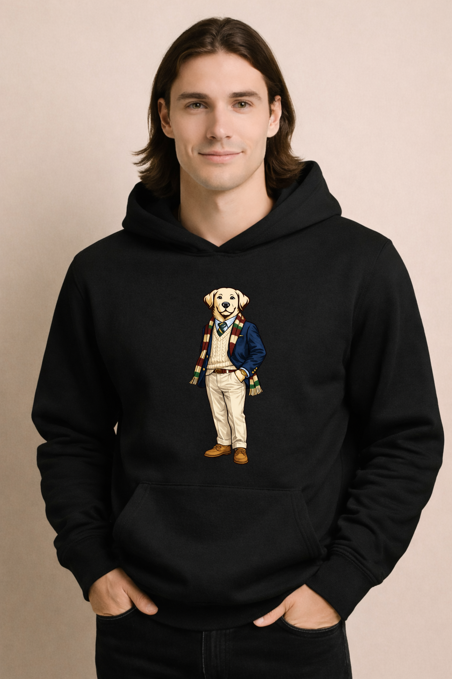 Preppy Labrador Retriever Men’s Hoodie