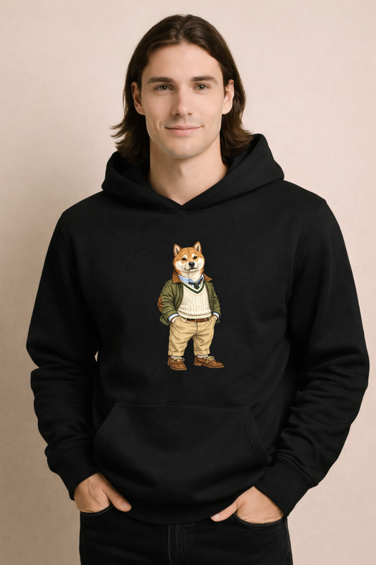 Preppy Shiba Inu Men’s Hoodie