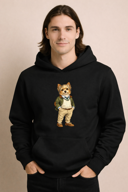 Preppy Yorkshire Terrier Men’s Hoodie