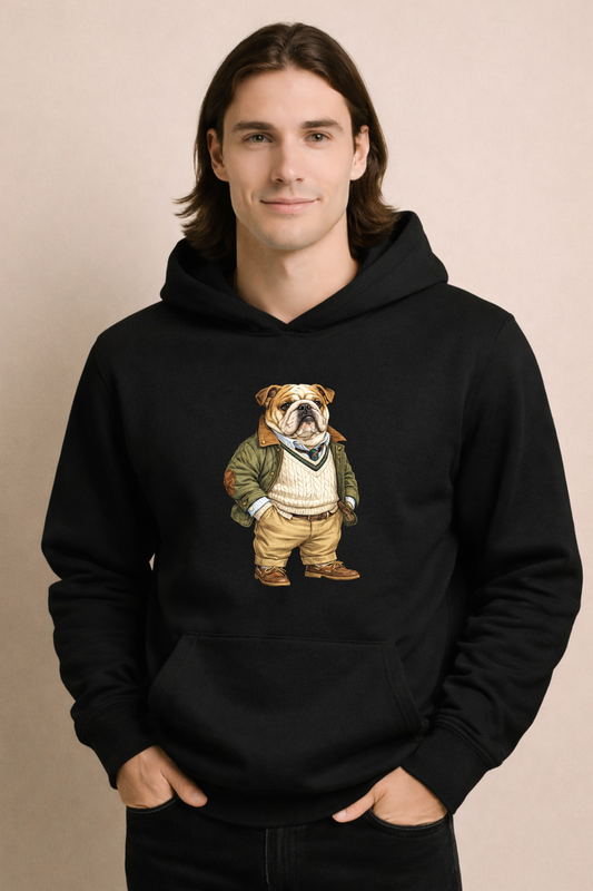 Preppy English Bulldog Men’s Hoodie