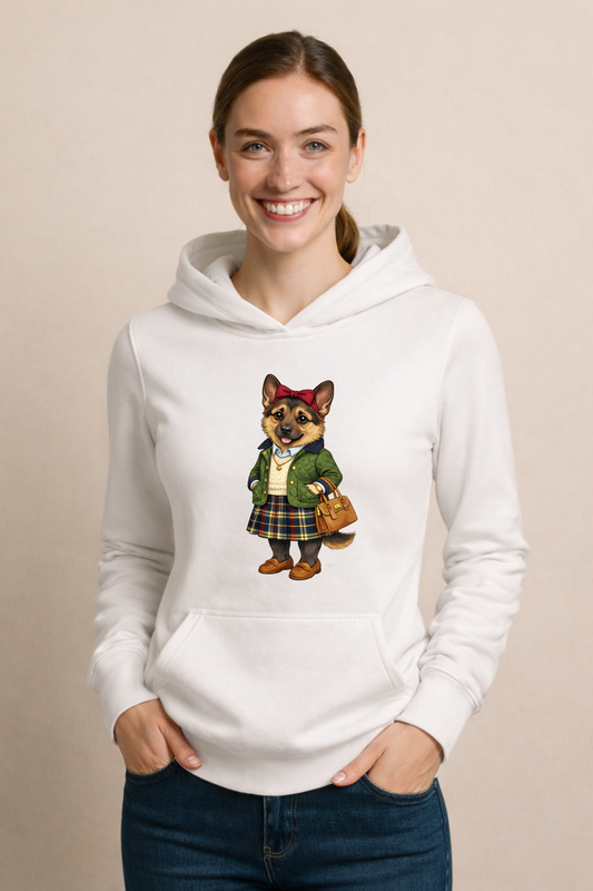 Preppy German Shepherd Women’s Hoodie